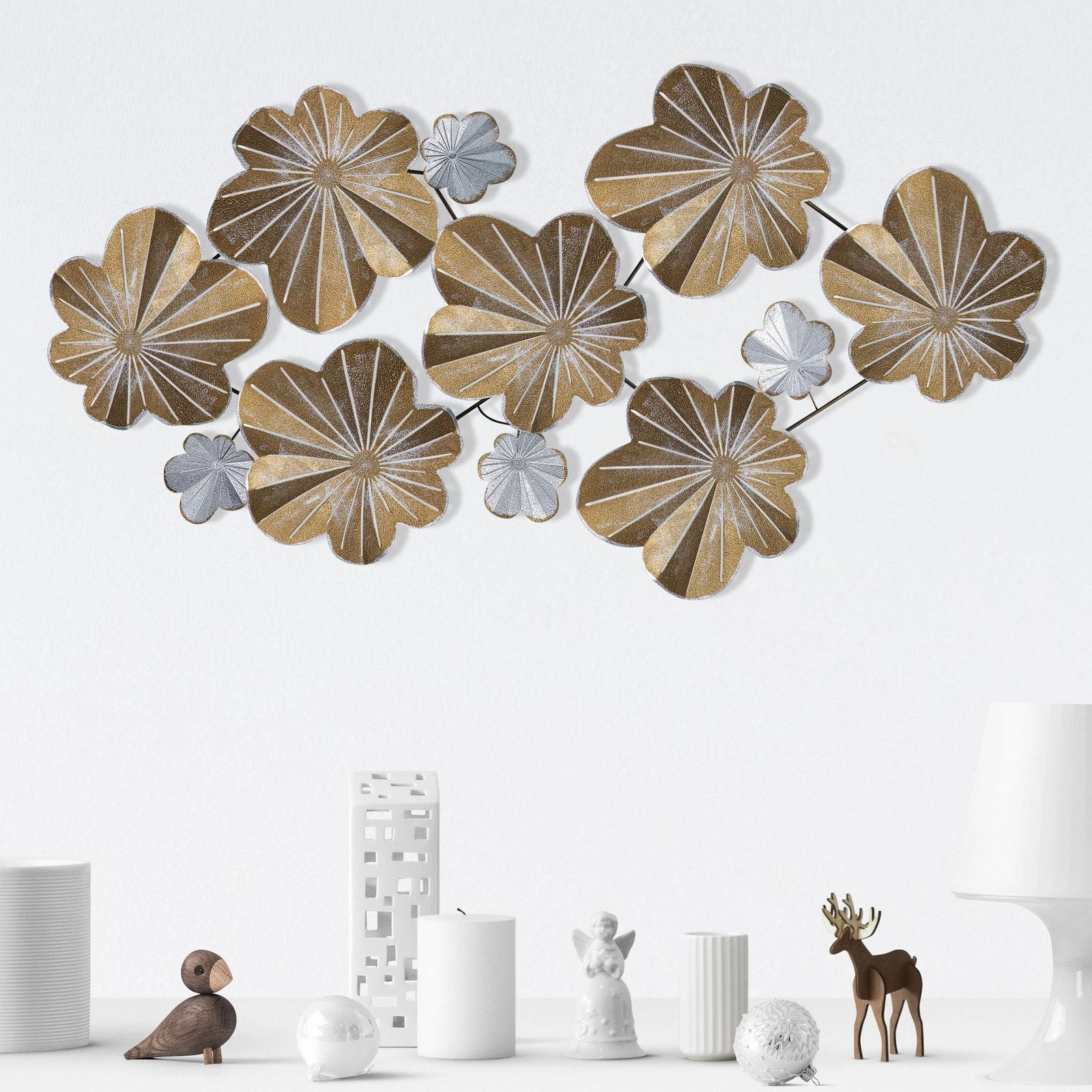 Aksesor dekorativ muri prej metali Wallity, Kadem 2, shumëngjyrësh, 125x14x61.5cm