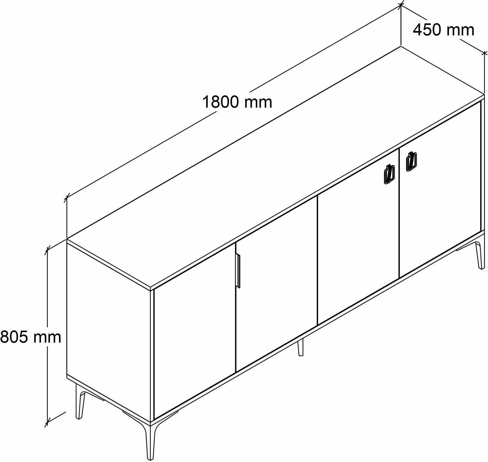 Konsol Skye Decor, ngjyrë lisi safir, 4004 Neva
