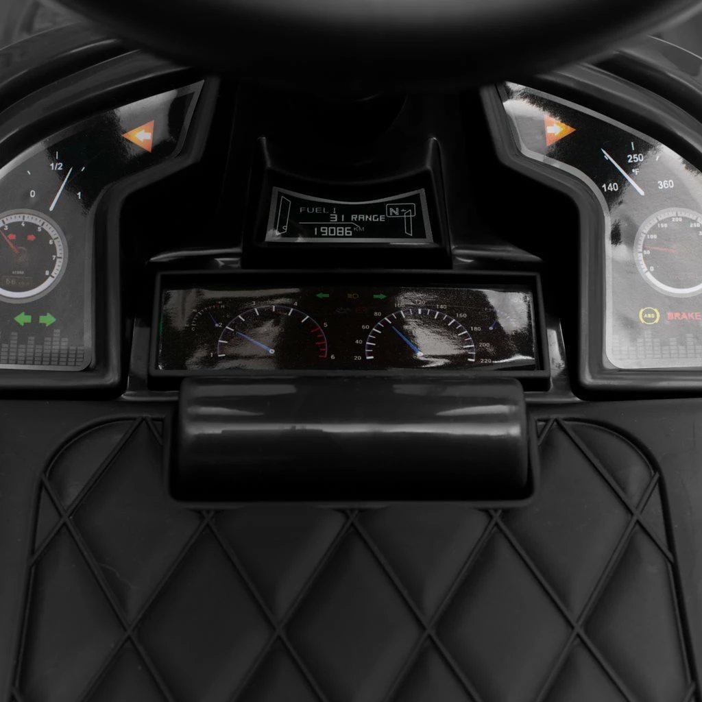 makinë ride-on, Baby Mix, RACER, me panel zëri, kapacitet 25 kg, për 12+ muaj, e zezë