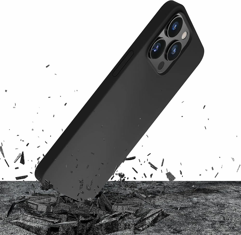 Mbështjellës silikon për celular 3mk Protection për iPhone 15 Pro, i zi