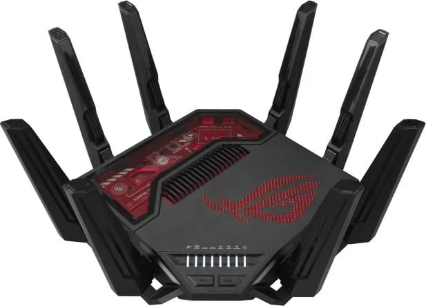 Router ASUS ROG Rapture GT-BE19000, Tri-band, Ethernet Multi-Gigabit, Zi, Kuq