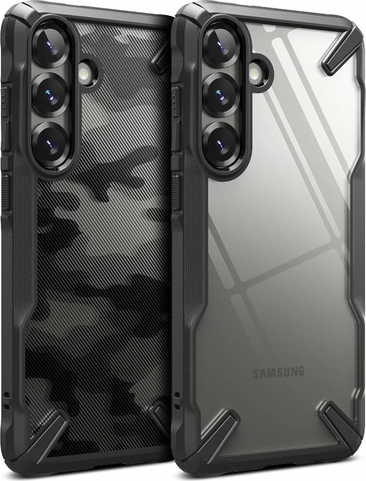 Mbështjellës Ringke Fusion X për Samsung Galaxy S25, Black Camo