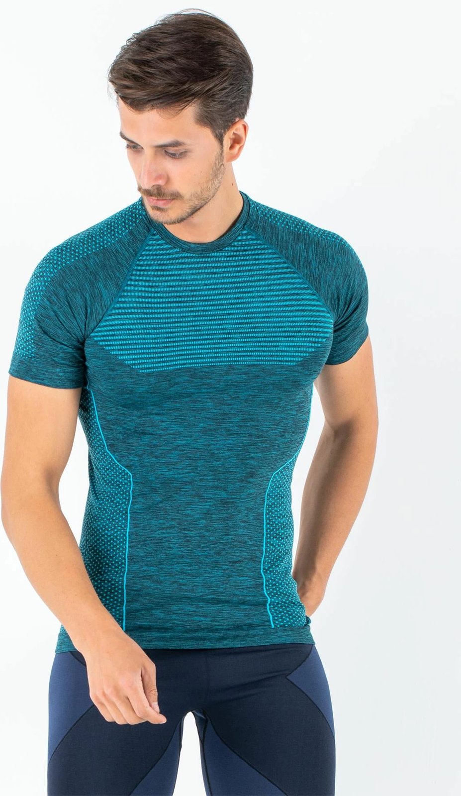 Bluzë sportive për burra, ngjyrë kaltër, Jumeon, 001-001341