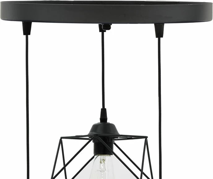 Dritë tavani me 3 llampa, ngjyrë e zezë, 30x30x90cm