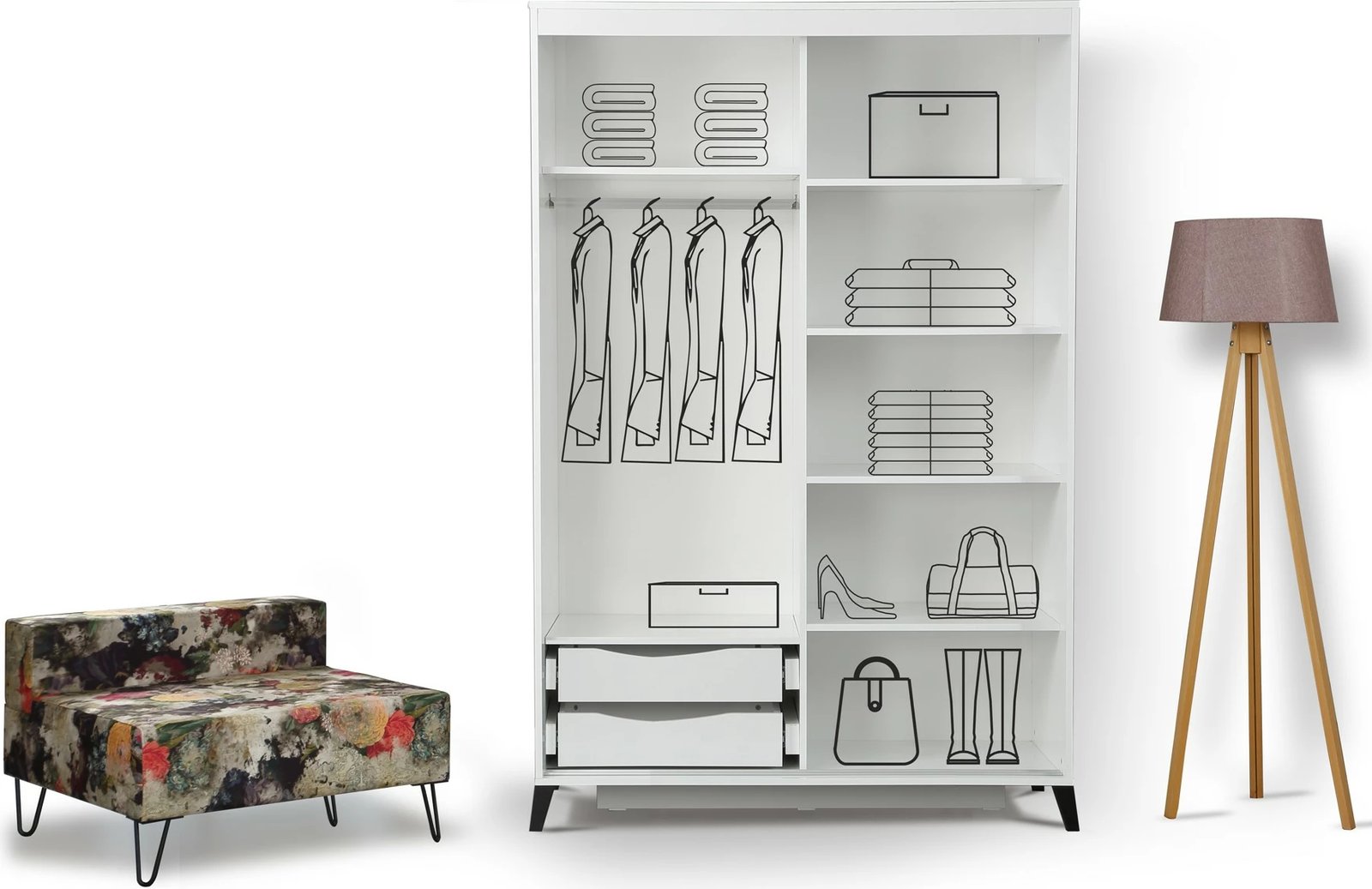 Dollap Hanah Home, Pasific Home Fuga 120, i bardhë