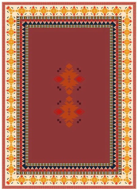 Mbulesë tavoline Hermia Concept, etnike, e kuqe