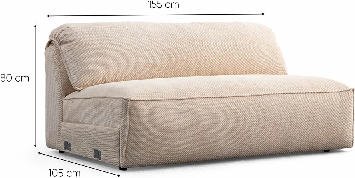 Këndare Flamingo, krem dhe portokalli, Atelier del Sofa, (L1+O1+C+O2+1.5R)