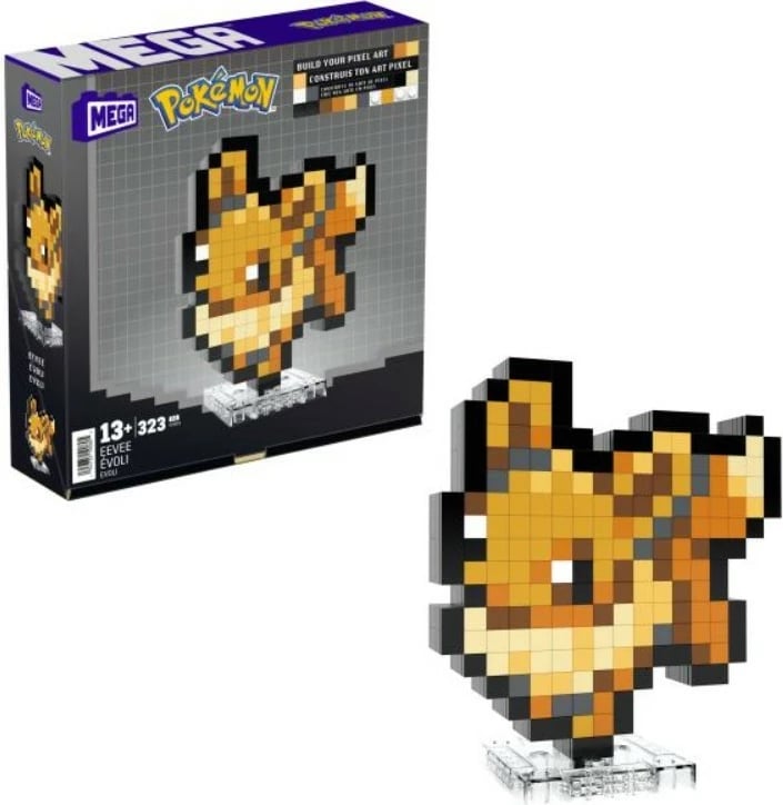 Set ndërtimi Mega Bloks Pokemon Eevee Pixel Art, 323 pjesë