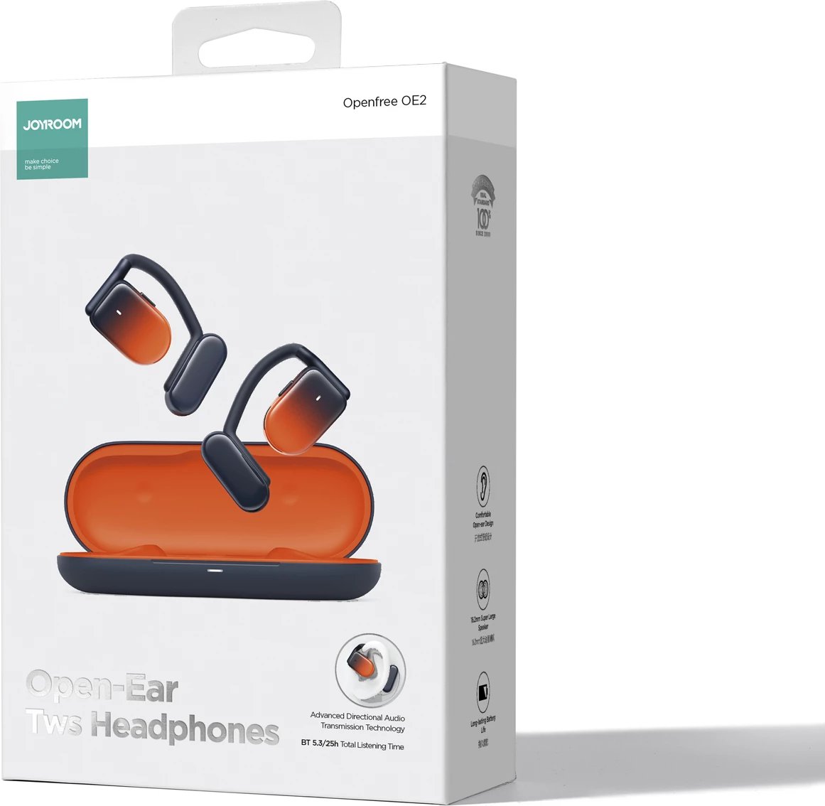 Kufje wireless TWS Joyroom Openfree JR-OE2, Bluetooth 5.3, ANC, portokalli