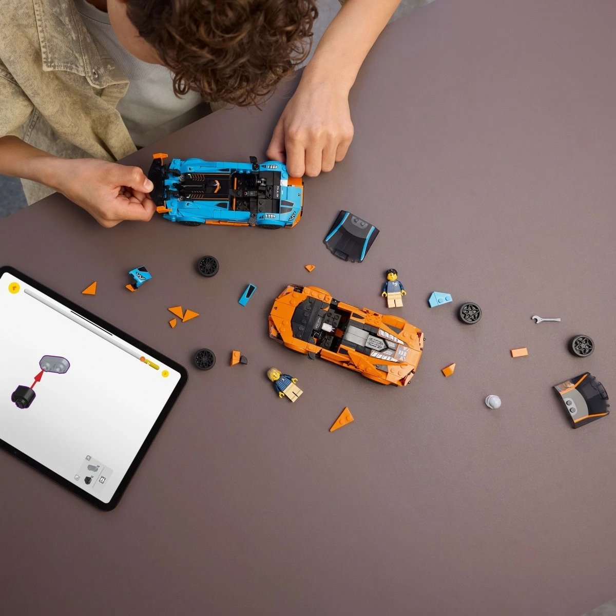 Set ndërtimi LEGO Speed Champions 77238, Lamborghini Revuelto & Huracán STO, 607 pjesë