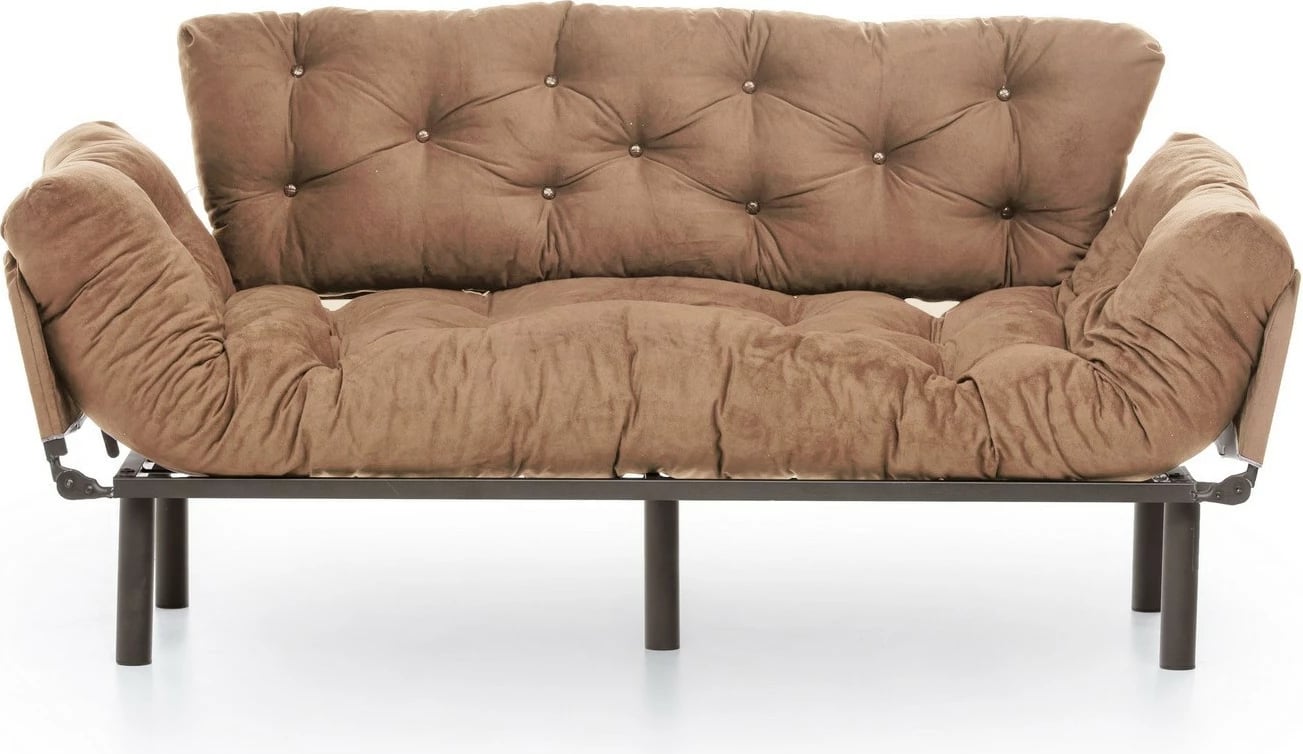 Divan-krevat treshe Nitta, kafe e çelët Divan-krevat treshe Nitta, kafe e çelët