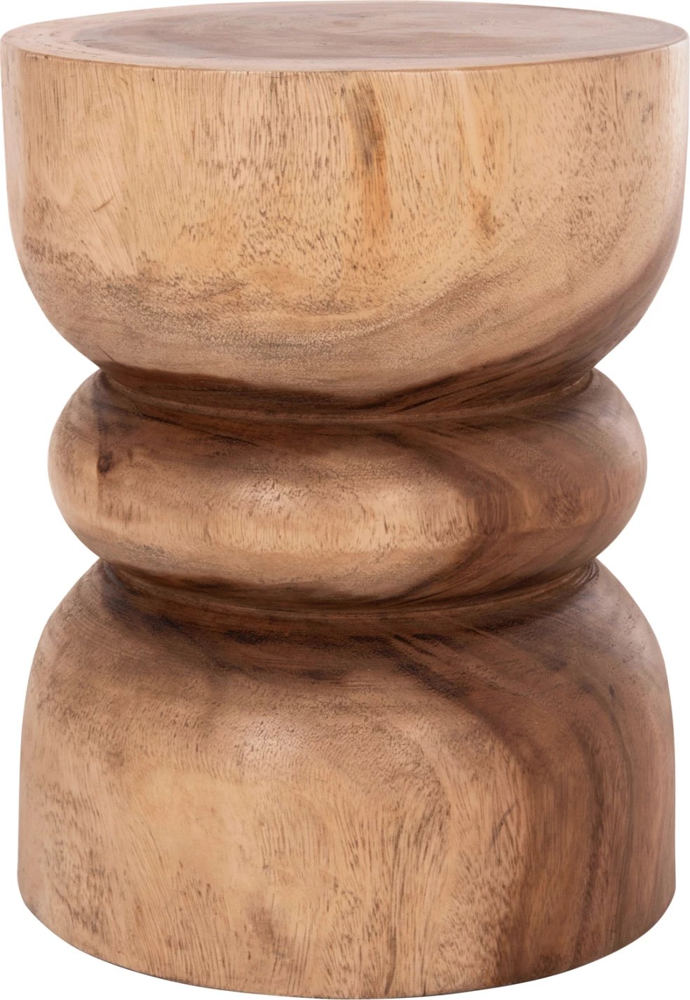 Stool anësor/tavolinë rrethore BELLO, dru suar natyral, FH9900.11, 35x46cm