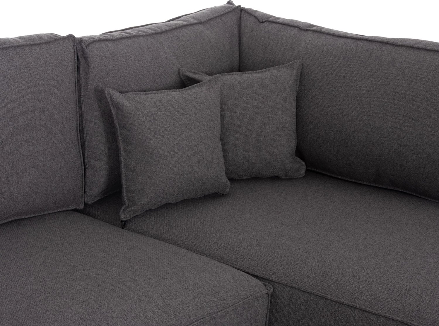 Kënd-sofë krevate me hapësirë për depo, Saffira FH3303.01R, material gri, 270x195x100cm