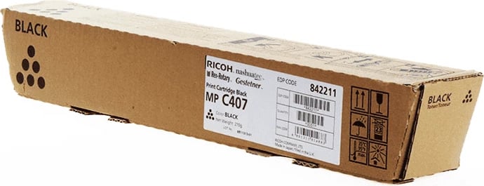 Toner, Ricoh, MP C407 (842211), 17500 faqe, standard, e zezë