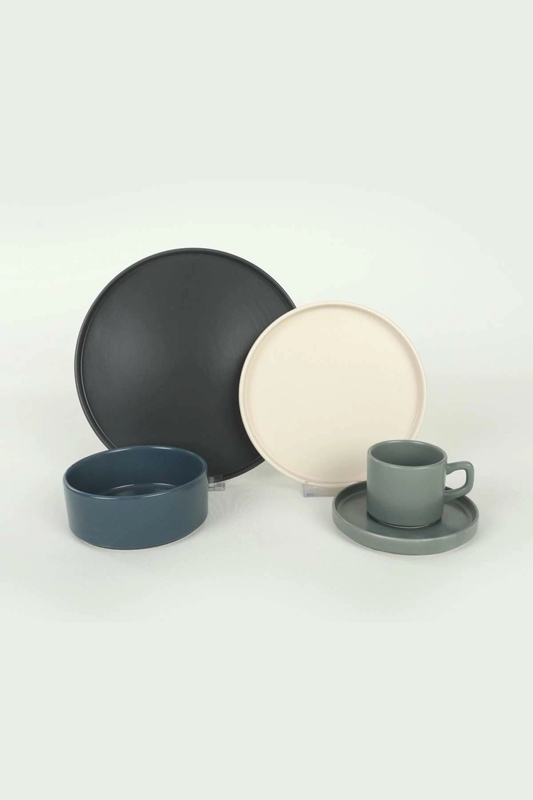 Set enësh për drekë, qeramikë, shumëngjyrësh, 20 copë, Hermia Concept, TY038020F14XA000000MAP2400