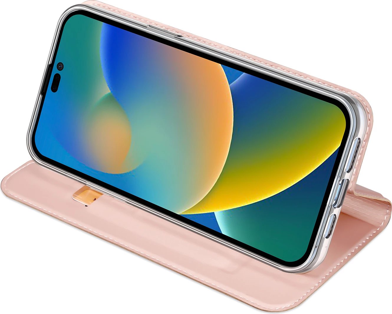 Mbështjellës Dux Ducis Skin Pro për iPhone 14 Pro Max, me kapak, rozë Mbështjellës Dux Ducis Skin Pro për iPhone 14 Pro Max, me kapak, rozë