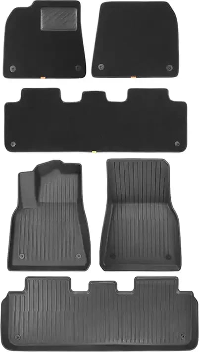 Set tapeta dyshemeje për makinë Baseus T-Space, për Tesla Model Y, 6 copë, e zezë
