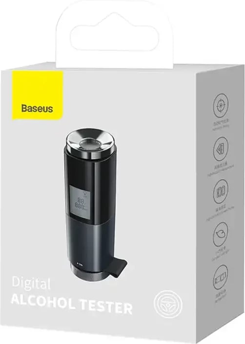 Alkoolmetër elektronik Baseus CRCX-01 me ekran LCD, i zi