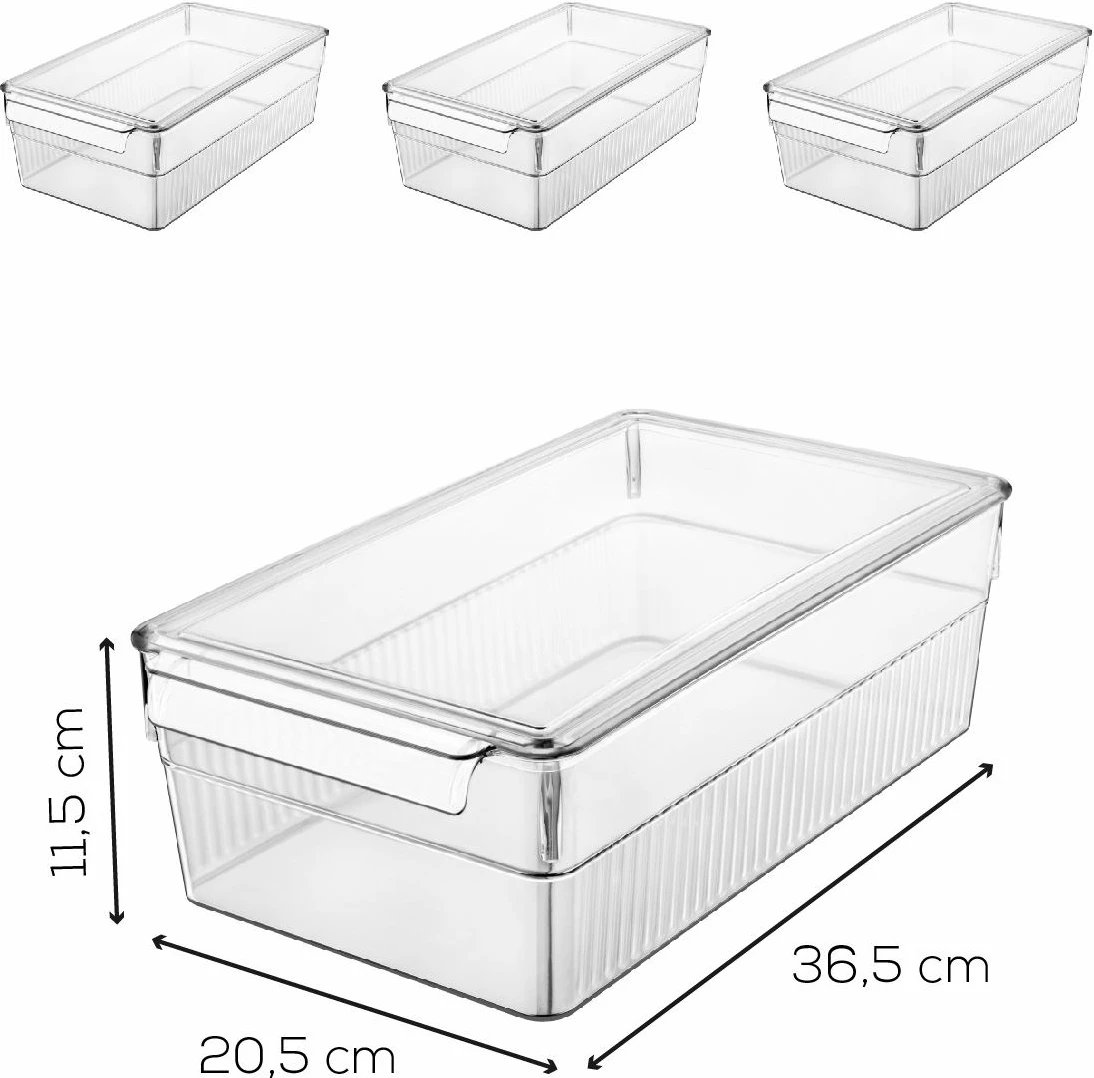Set organizues frigoriferi (3 copë), Hermia, F-227, transparent