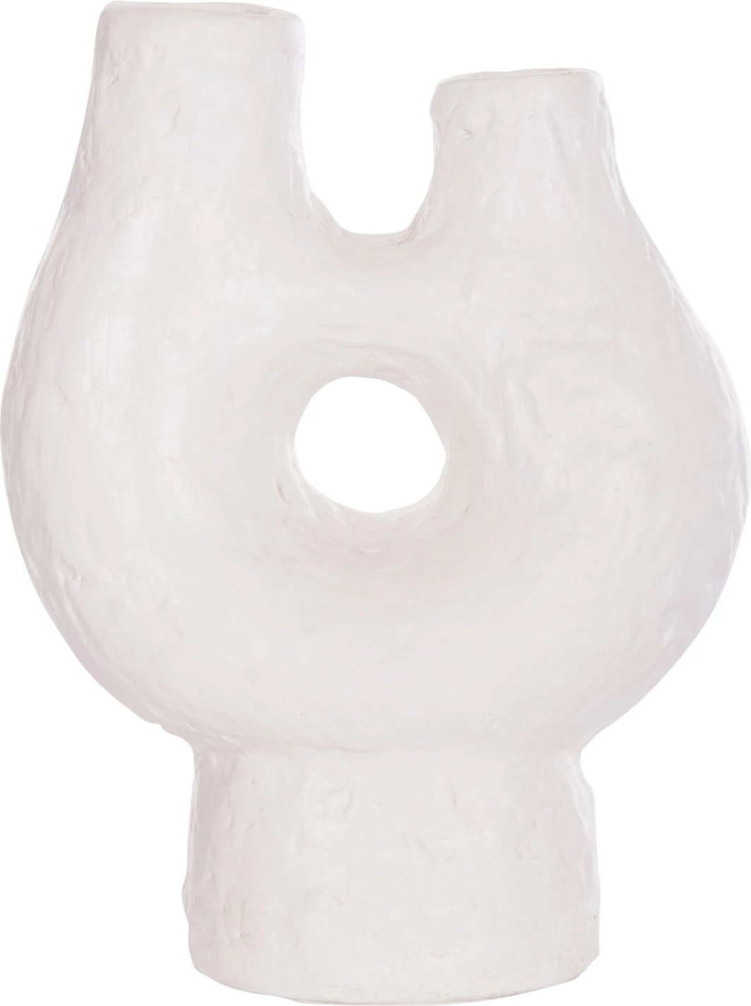 Vazo dekorative tavoline NAMENTIS FH4665.02S, terrakotë, ngjyrë e bardhë, 26x15x32.5cm