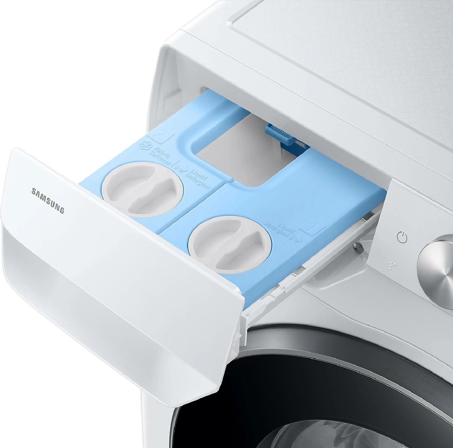 Lavatrice Samsung WW90DG6U8FLEU4 9 kg 1400 rpm klasë A Wi‑Fi AI Ecobubble, e bardhë derë e zezë