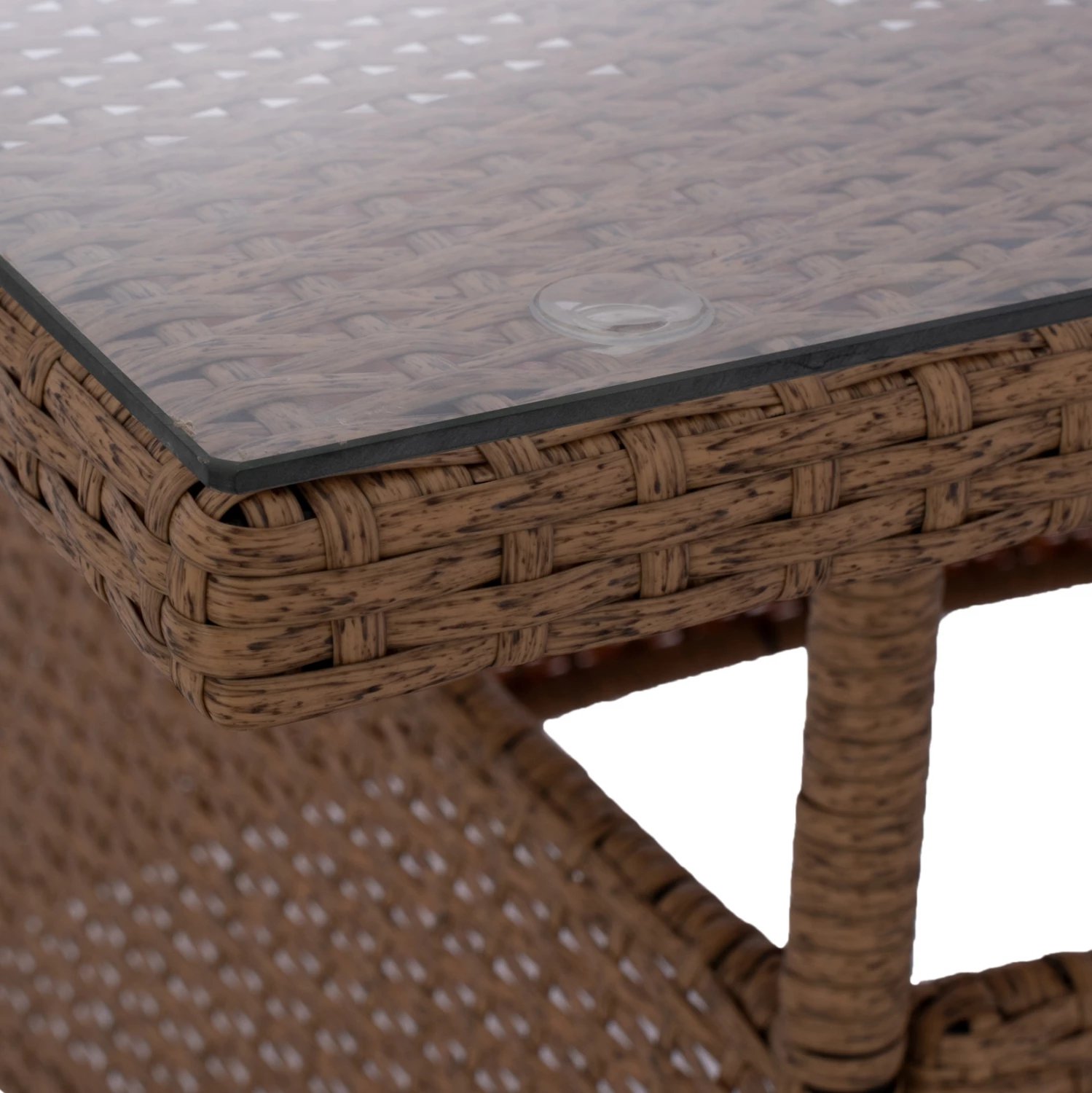 Tavolinë ushtarake metalike, rattan, ngjyrë bezhë-kafe, FH5141.32, 120x70x75 cm