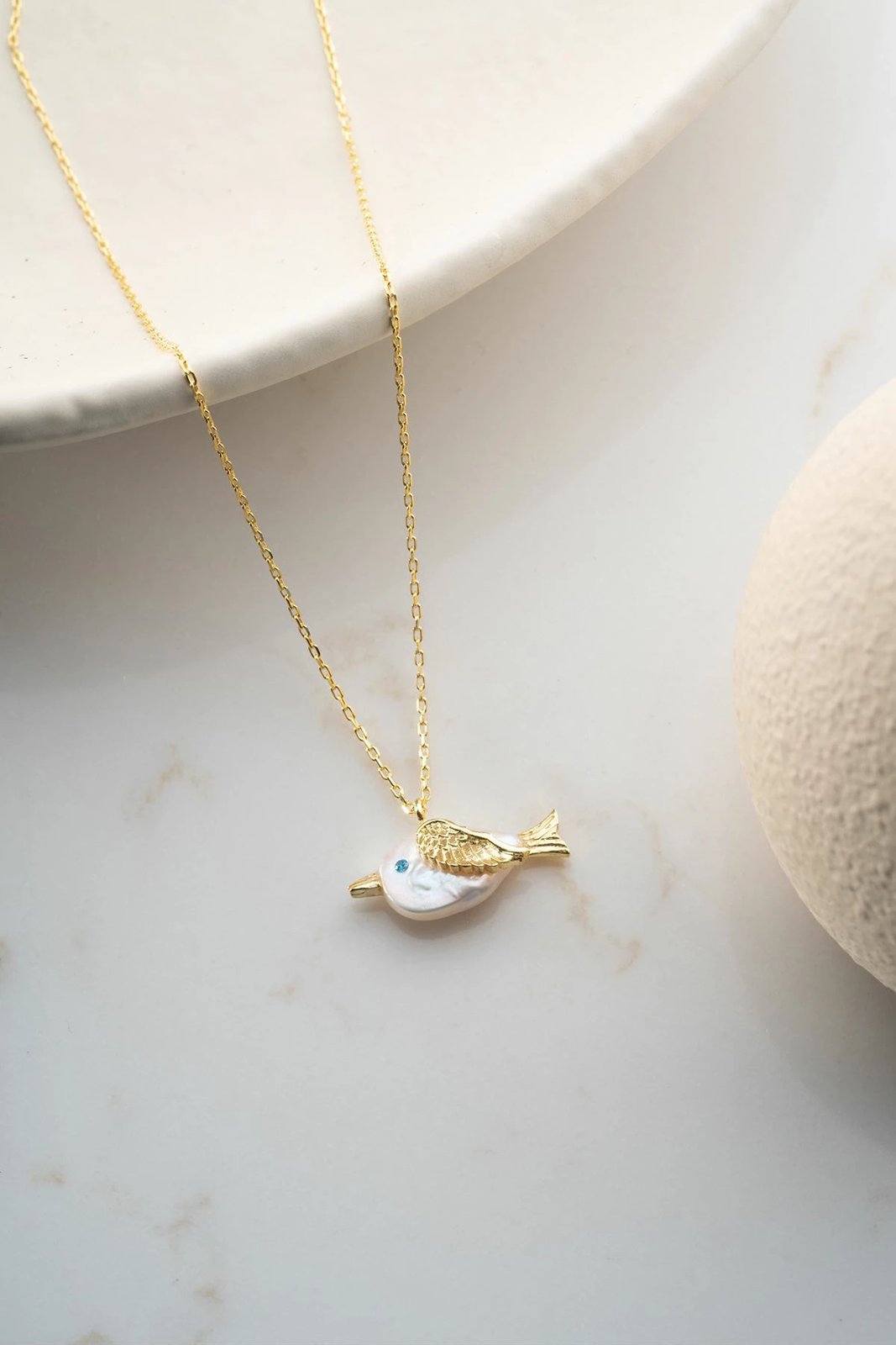 Varëse argjendi me figurë zogu, ngjyrë ari, Jumeon, SİLVANOJEWELRY310