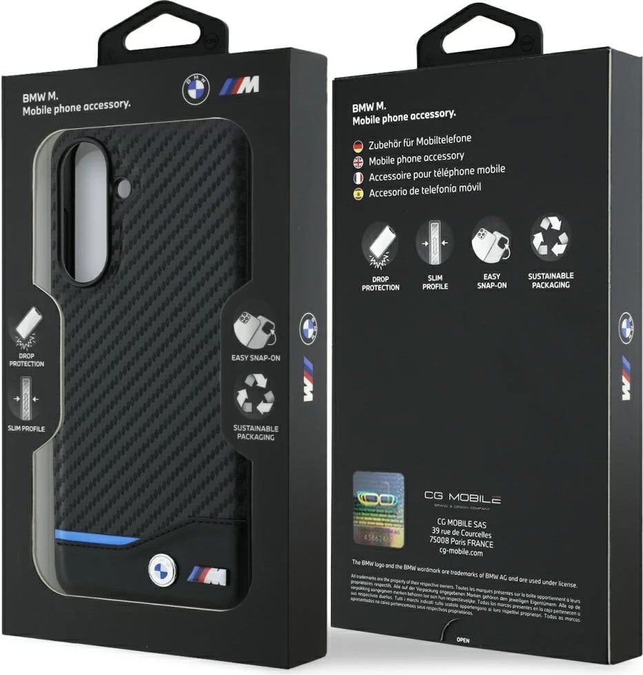 Mbështjellës BMW M Carbon për Samsung Galaxy A56, i zi