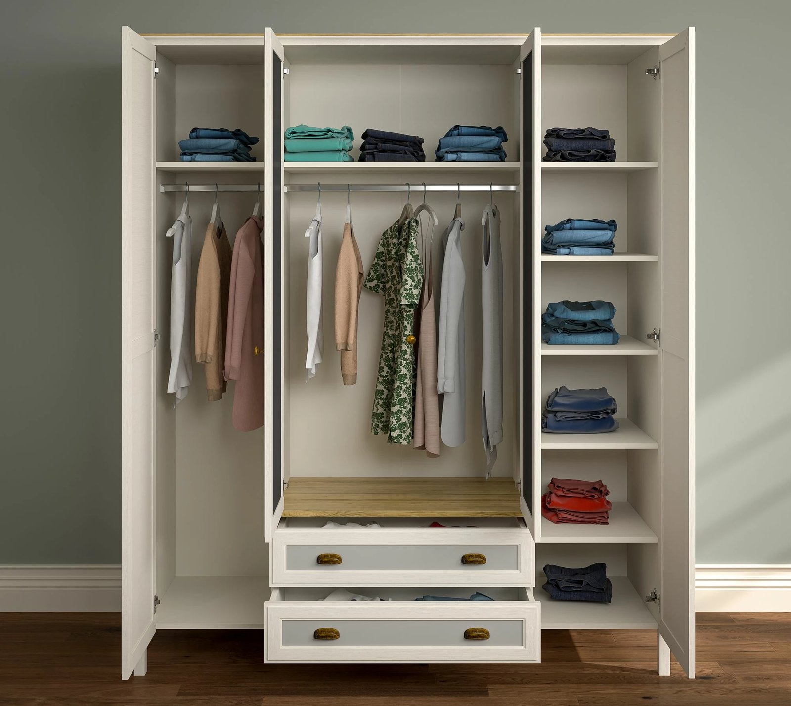 Dollap Skye Decor, FRN-21004, krem, lis, gri