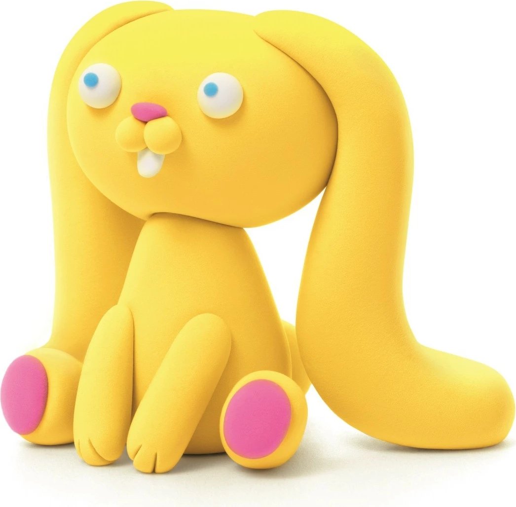 Masë modeluese Hey Clay, Tm Toys, HCL30115CEE, 4 ngjyra, Bunny