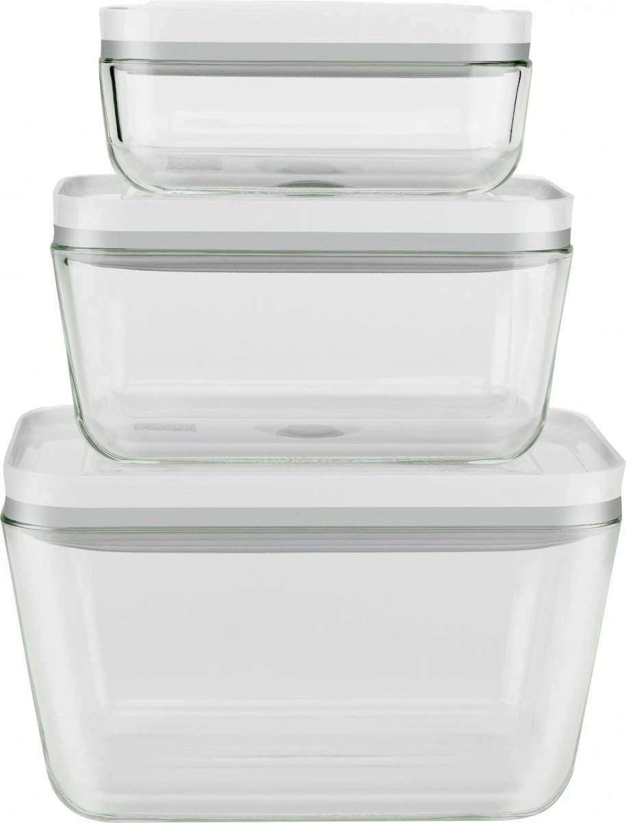 Set enësh qelqi Zwilling Fresh&Save, 3 copë, Transparent, Bardhë