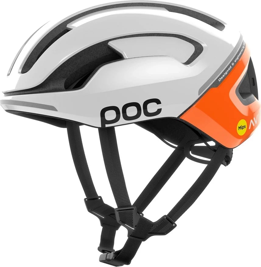 Helmetë POC Omne Beacon MIPS, M/54-59cm, Bardhë, portokalli