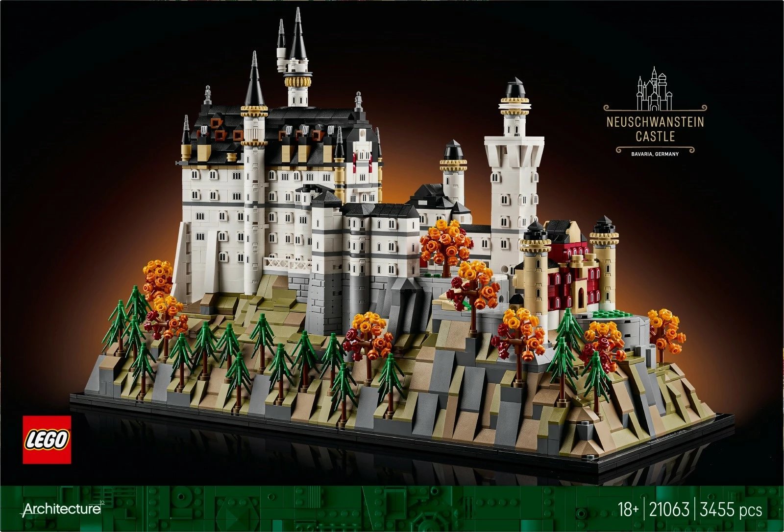 Set ndërtimi LEGO Architecture 21063 Neuschwanstein Castle, 3455 pjesë Set ndërtimi LEGO Architecture 21063 Neuschwanstein Castle, 3455 pjesë