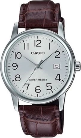 Orë dore për meshkuj Casio Collection Date, lëkurë, argjendtë