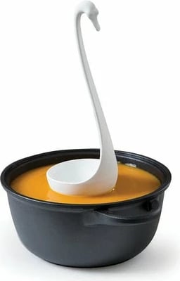 Lugë supë OTOTO Swanky Wei, dizajn mjellme, e bardhë Lugë supë OTOTO Swanky Wei, dizajn mjellme, e bardhë
