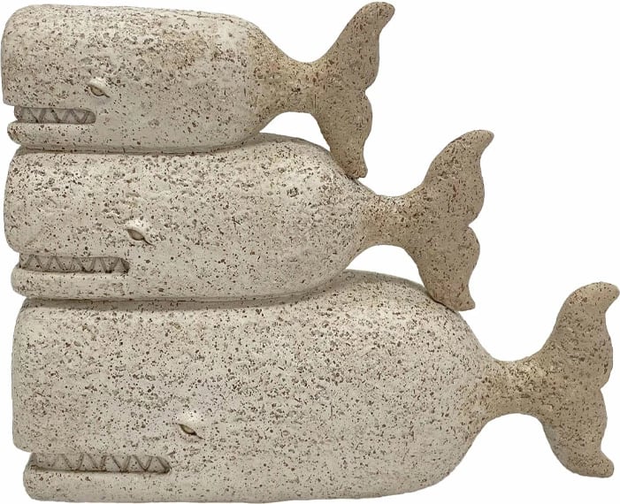 Dekor peshk MONDO, polirezine, bezhë-kafe, 22.7x8.2x17.6 cm