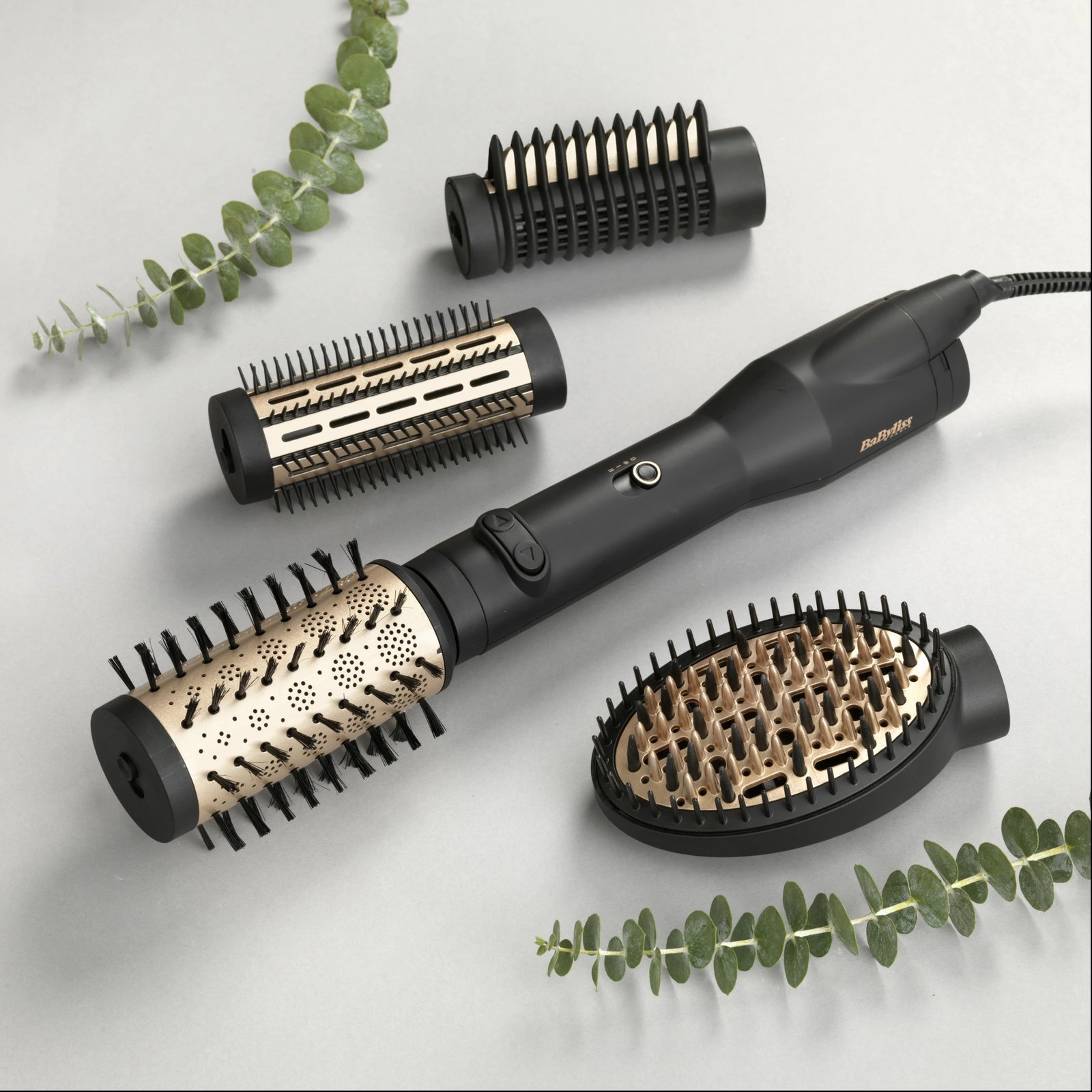 Furçë elektrike për flokë BaByliss AS970E me aksesorë, e zezë