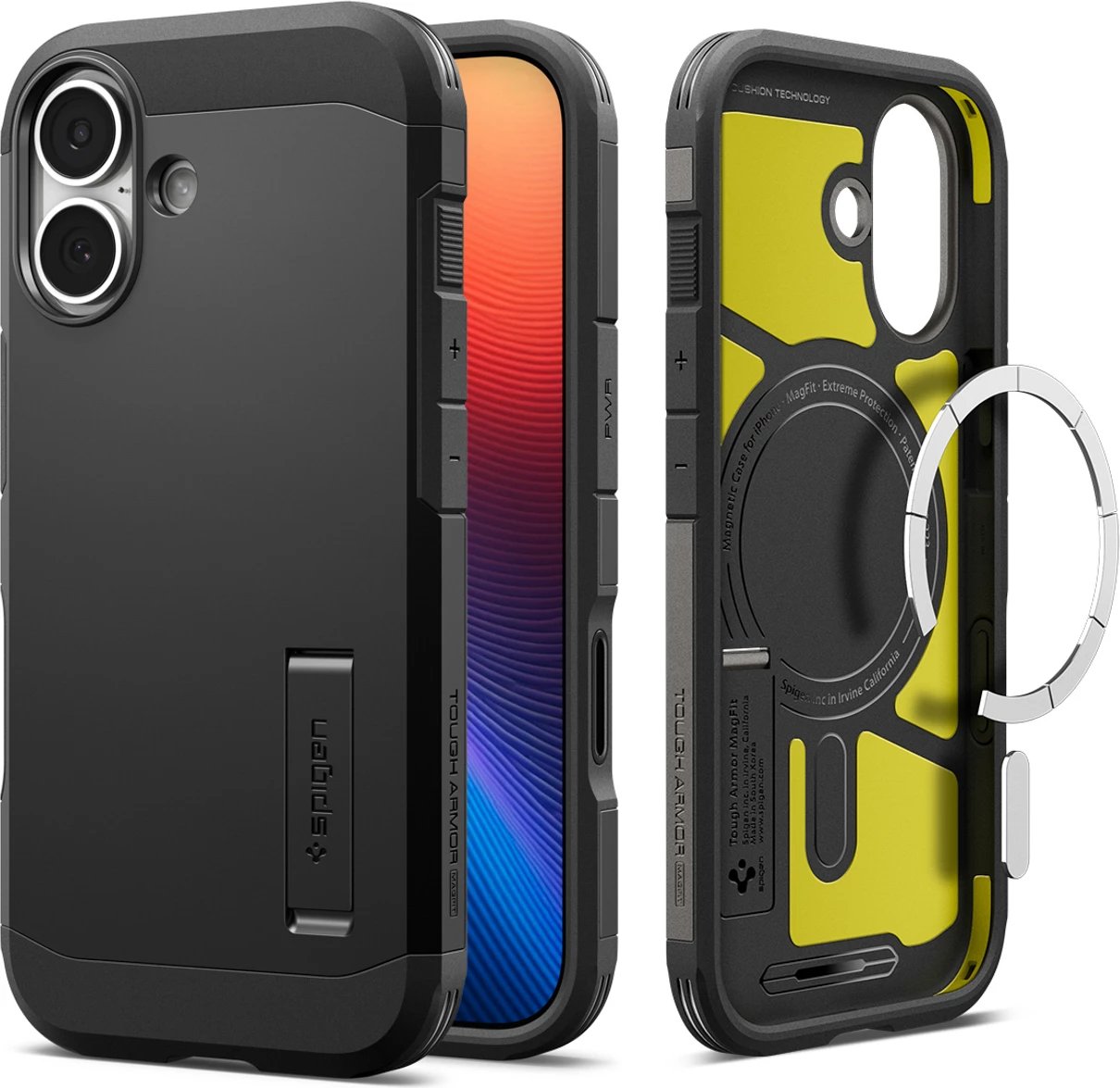 Mbështjellës Spigen Tough Armor "T" MagSafe për iPhone 17, zi