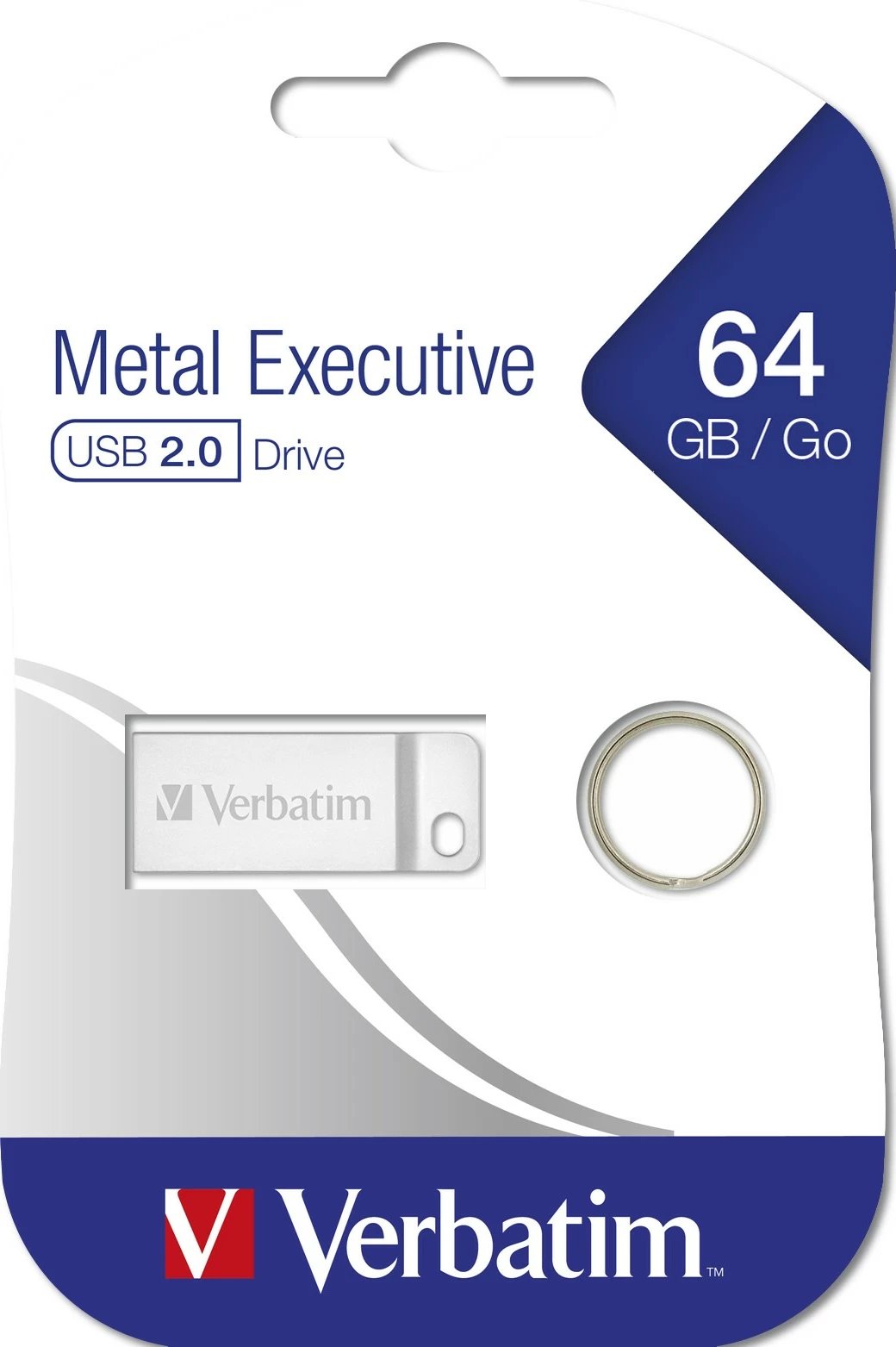 USB Verbatim Metal Executive 64 GB, USB Type-A, 2.0, Argjendtë