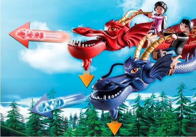 Set lodrash Playmobil Dragons: The Nine Realms, Wu & Wei dhe Jun, 40 pjesë