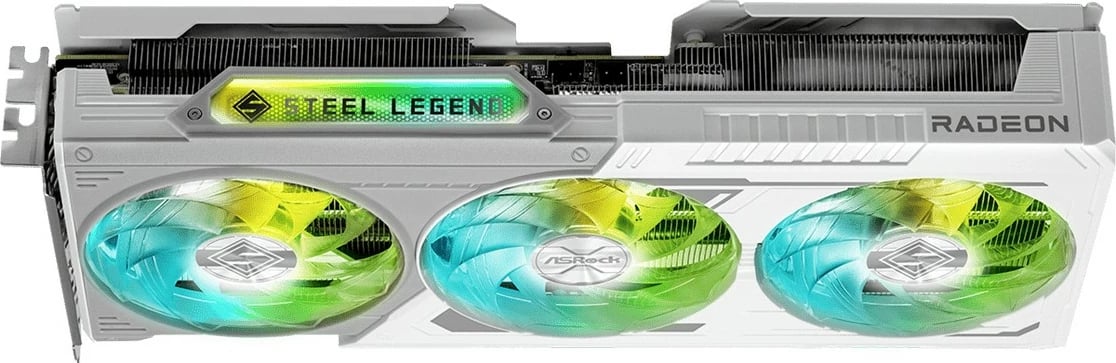 Kartelë grafike ASRock RX 9060XT Steel Legend 8GB GDDR6, 3 fan, gri/bardhë