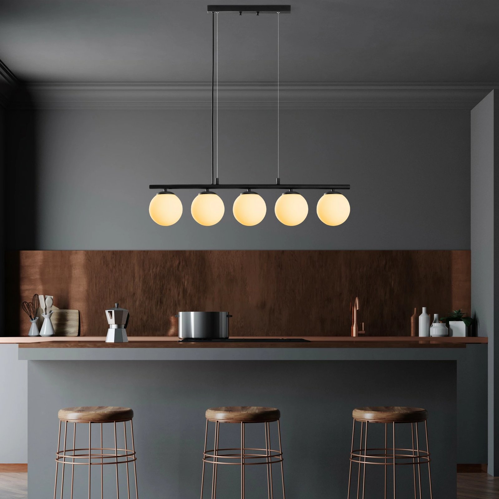 Llambë tavani Opviq, Dual, 13763, ngjyrë e zezë