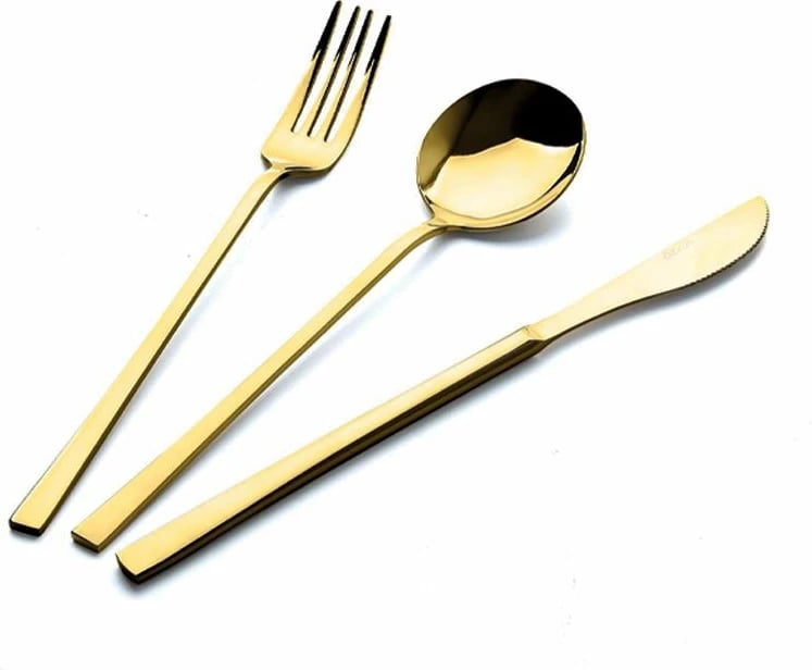 Set lugë, pirunë dhe thikash (36 copë), ngjyrë ari, Hermia Concept, Nova8019