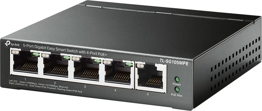 Switch TP-Link 5-Port Gigabit Easy Smart, 4-Port PoE+, Ethernet Gigabit, i zi