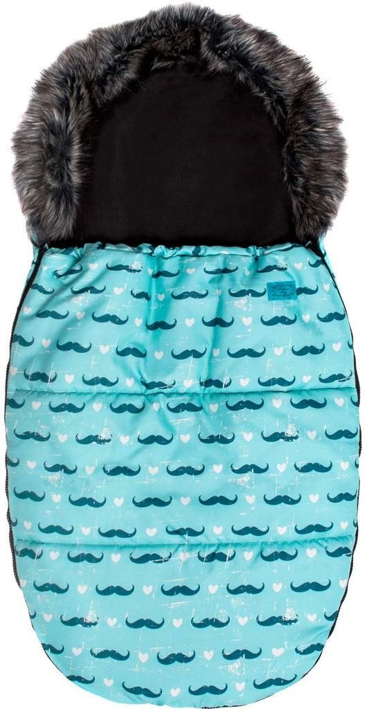 thes ngrohës për karrocë/ulëse makine, BELISIMA, Luxury Moustache, 98x53 cm, fleece i brendshëm, me vrima për rripa 5-pikësh, blu