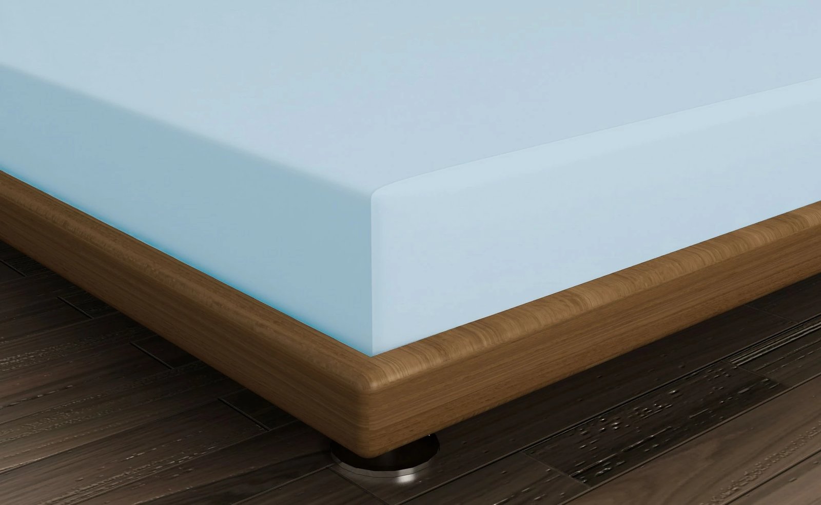 Çarçaf i shtrirë njëpersonësh Ranforce, ngjyrë kaltër e lehtë