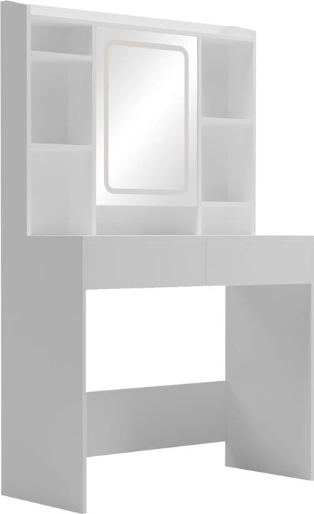 Tavolinë grimimi Efilia me LED, ngjyrë e bardhë, 90x40x145cm