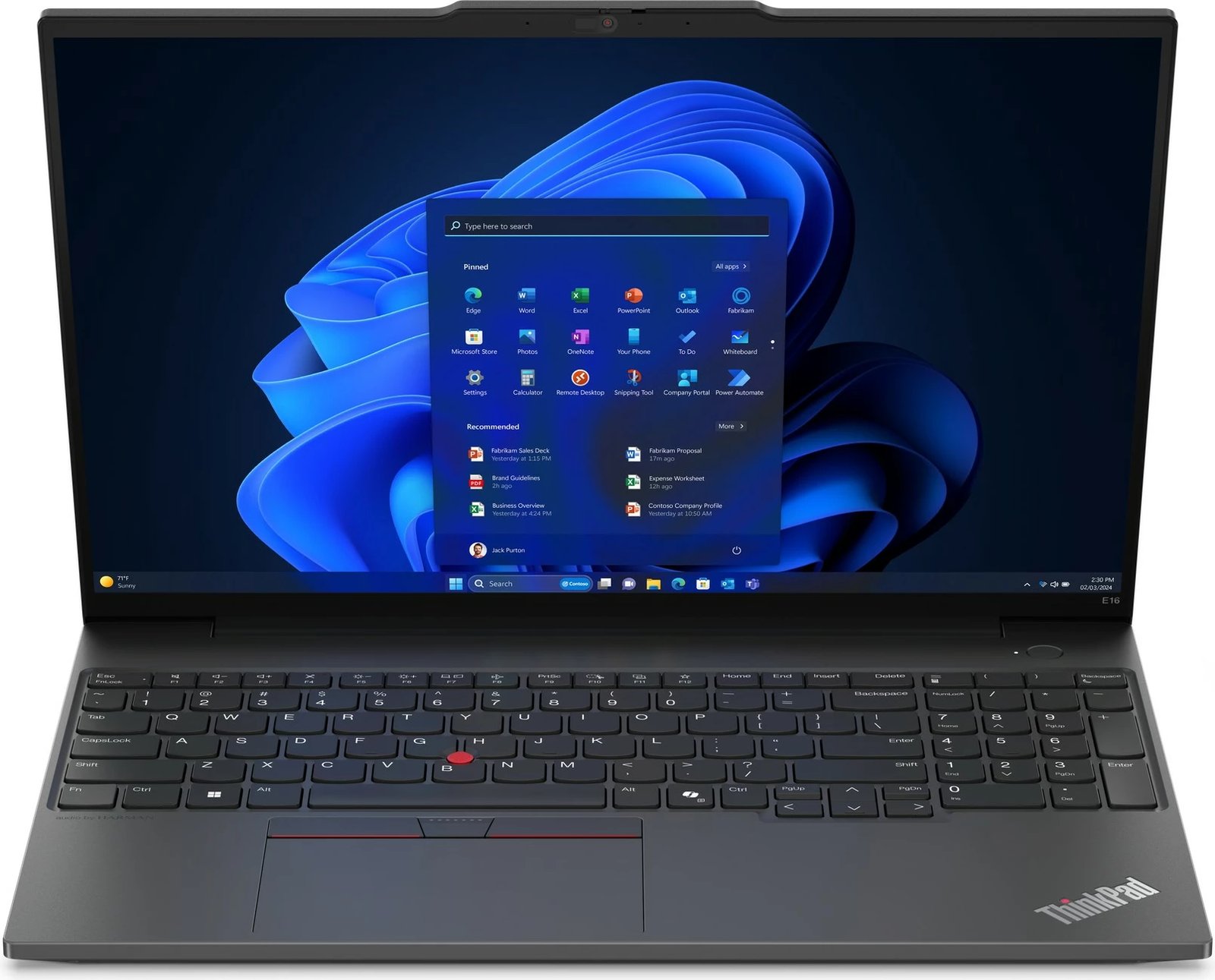 Laptop Lenovo ThinkPad E16 G2 CU5 125H, 16GB, 512GB SSD, Windows 11 Pro, zi