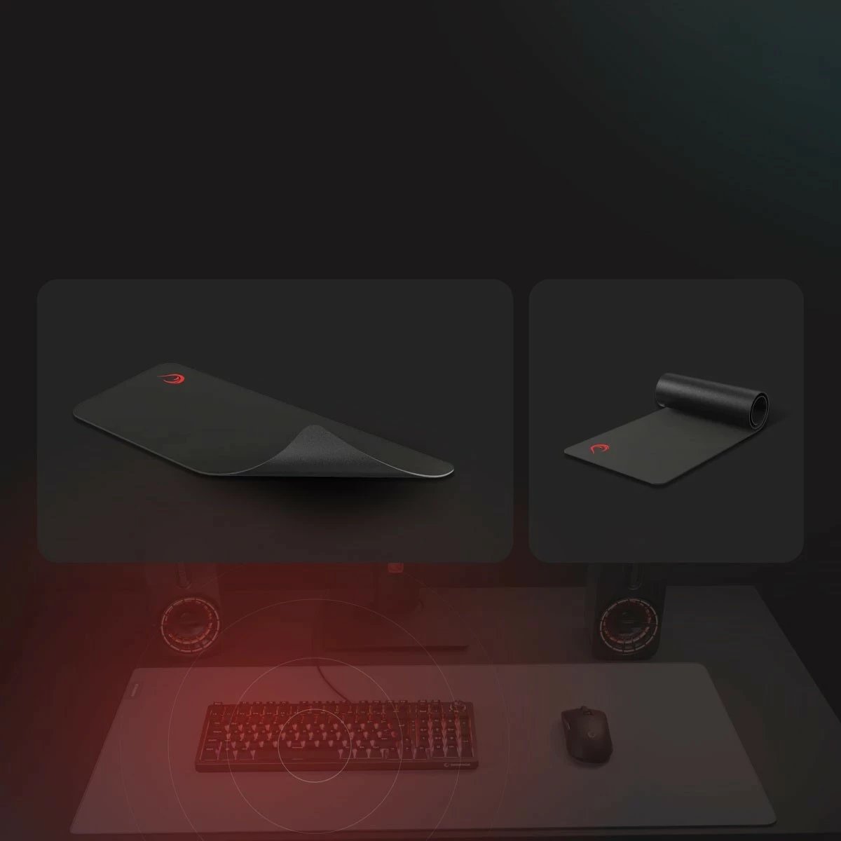 Mauspad Rampage Pulsar Pro M 35x29cm jacquard e zezë