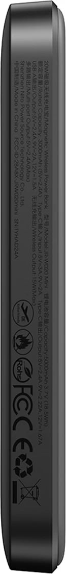 Powerbank Joyroom JR-W020 Mini 5000mAh, USB-A/USB-C, karikim wireless, i zi